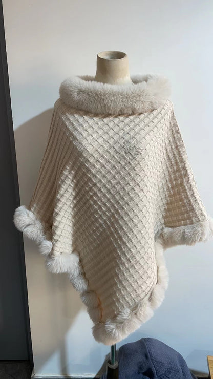 châle en fourrure de lapin Rex, luxueuse, tendance automne-hiver, vêtement d'extérieur élégant pour femme