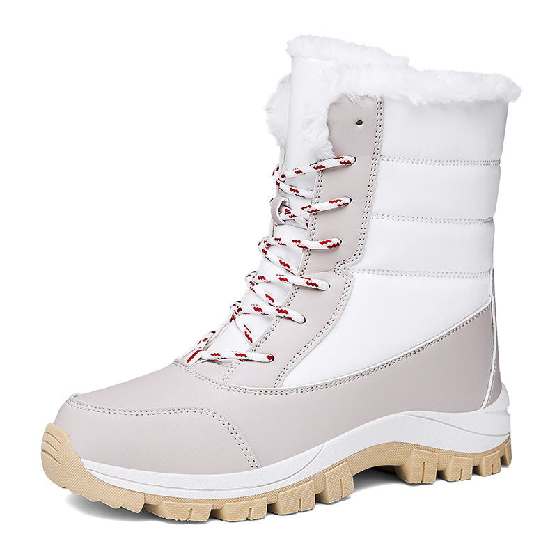 Winter Cotton Boots Outdoor Women's Fleece Lined Padded Warm Keeping Snow Boots