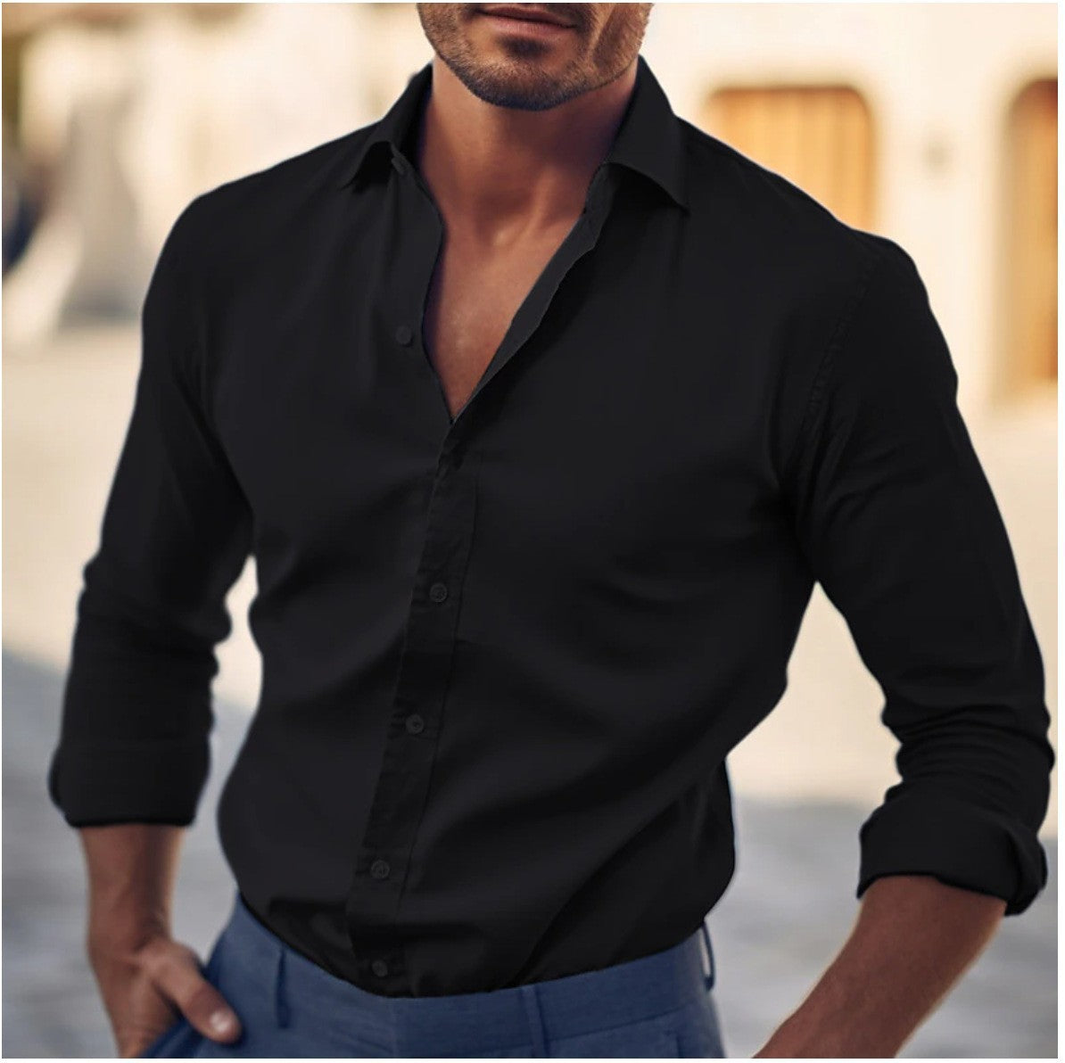Chemise décontractée pour homme, style business et personnalité tendance