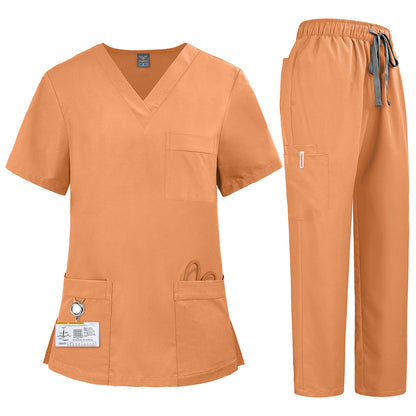 Women's Elastic Nurse Uniform Two-piece Set