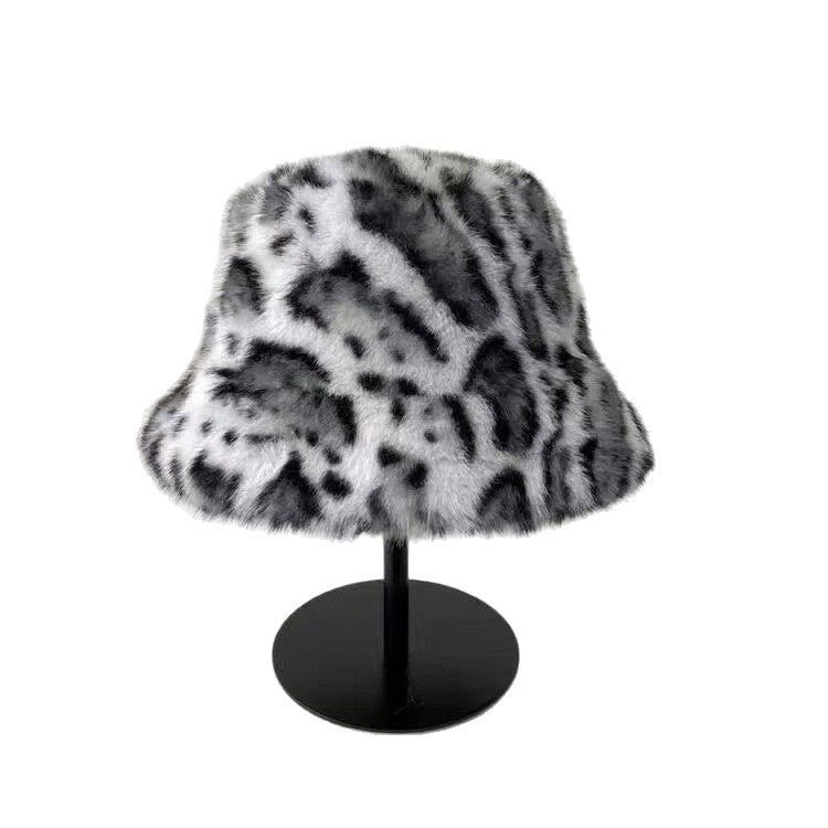 Versatile Faux Mink Fur Warm Cold-proof Windproof Face-flattering Fluffy Bucket Hat