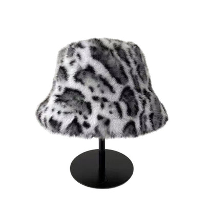 Versatile Faux Mink Fur Warm Cold-proof Windproof Face-flattering Fluffy Bucket Hat
