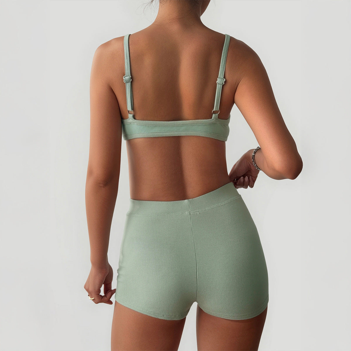 European And American-style Strapless Tube Top And Shorts Set For Women