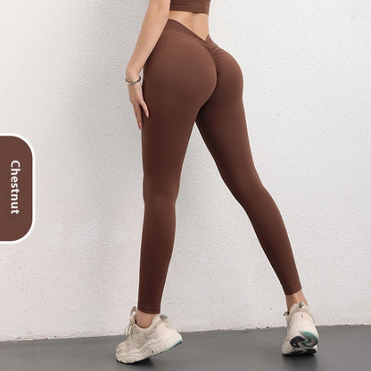 Pantalon de yoga tendance en V, taille haute, pour femme, pour le sport et le fitness