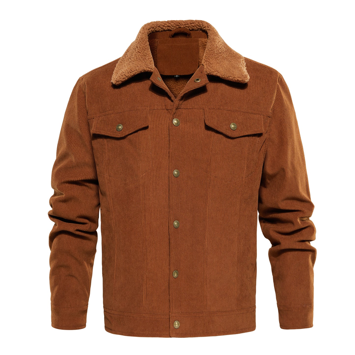 Veste d'hiver en velours côtelé pour homme, doublée chaude et épaisse, mode