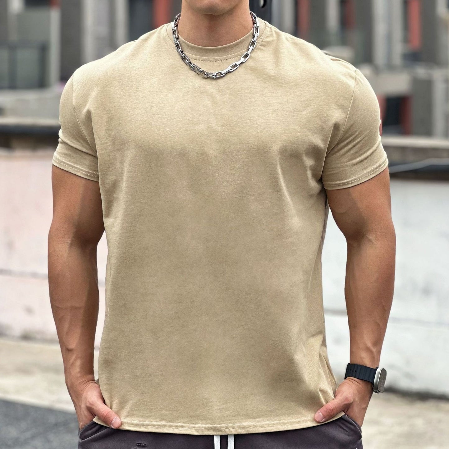 T-shirt de sport ample en coton à manches courtes pour homme bien lire les descriptions sur chaque article pour choisir votre grandeur