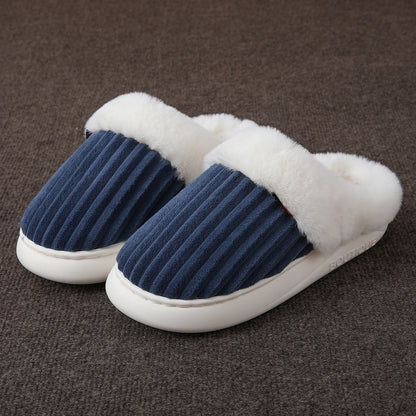 Plush Slippers Winter Thickened Coral Couple