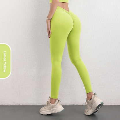 Pantalon de yoga tendance en V, taille haute, pour femme, pour le sport et le fitness