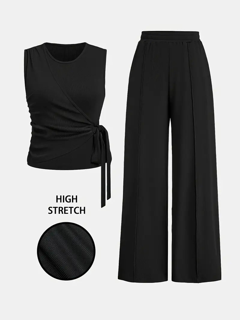 Casual Sleeveless Set Lazy Style Women's Suit