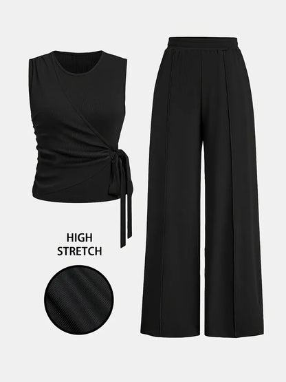 Casual Sleeveless Set Lazy Style Women's Suit