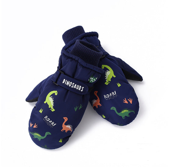 Mitaines Pour Enfants avec Motifs Dinosaures