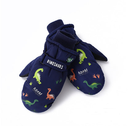 Mitaines Pour Enfants avec Motifs Dinosaures