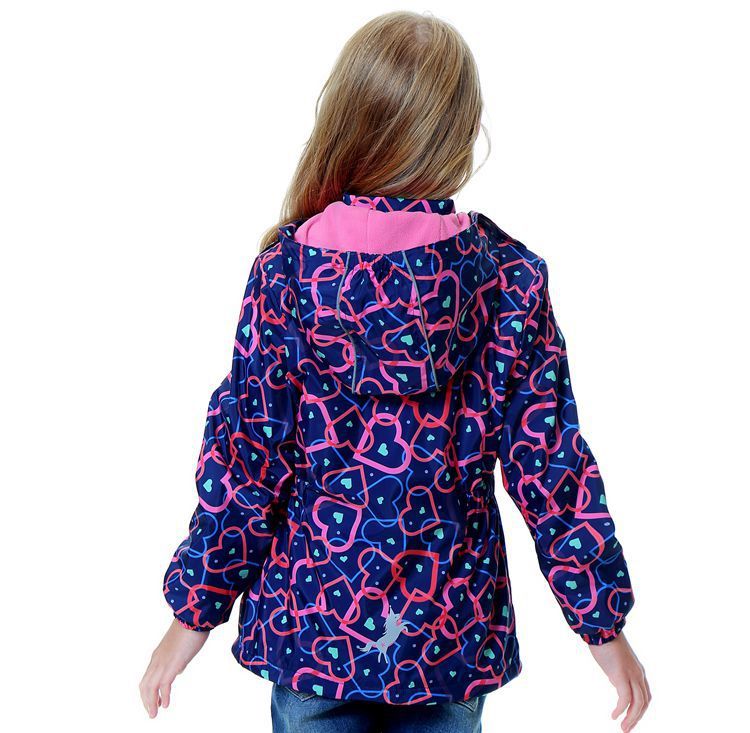 Waterproof Middle-aged Boy's Jacket, Mid-length Girl's Hooded Fashion Jacket