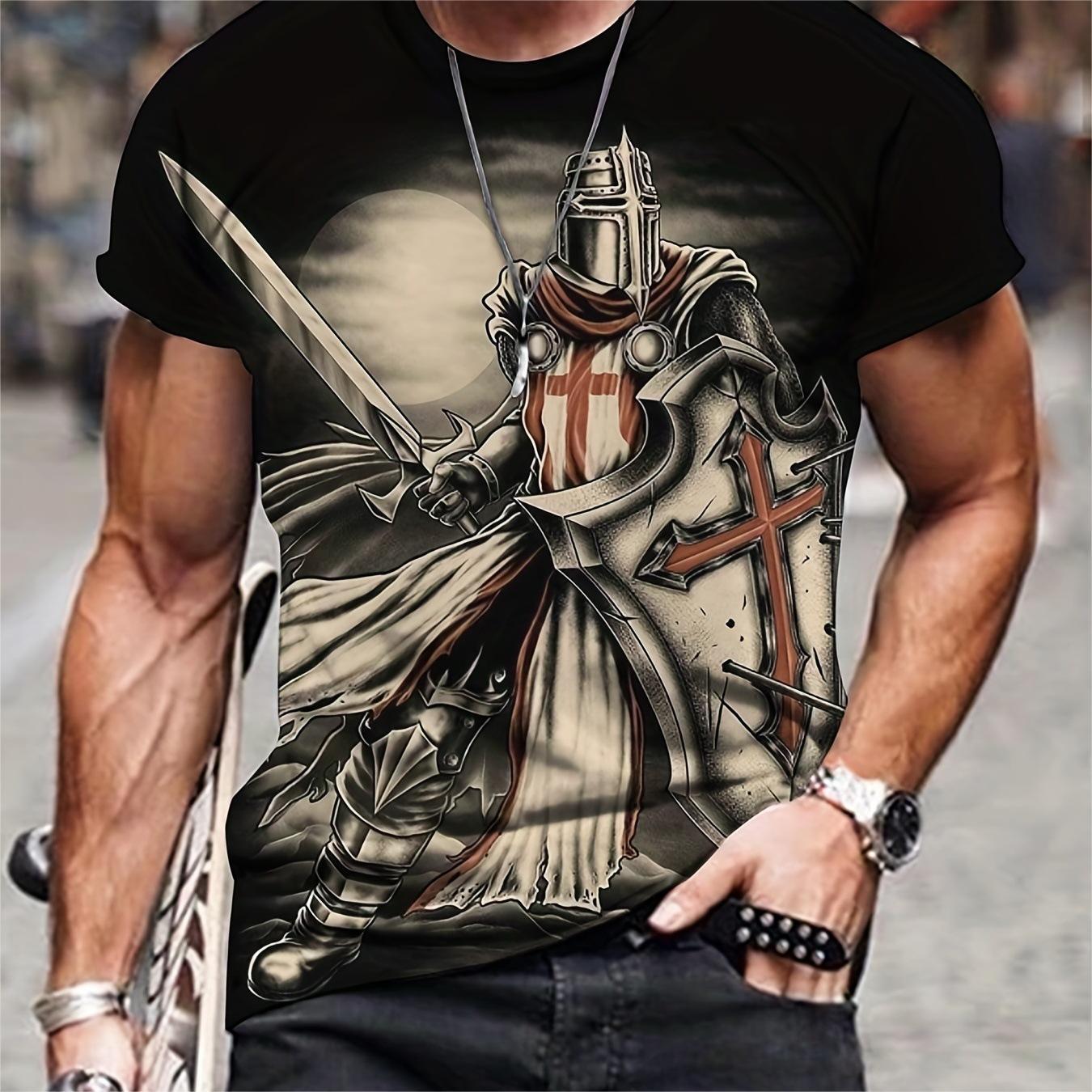 T-shirt d'été décontracté et respirant à manches courtes pour homme, imprimé en 3D