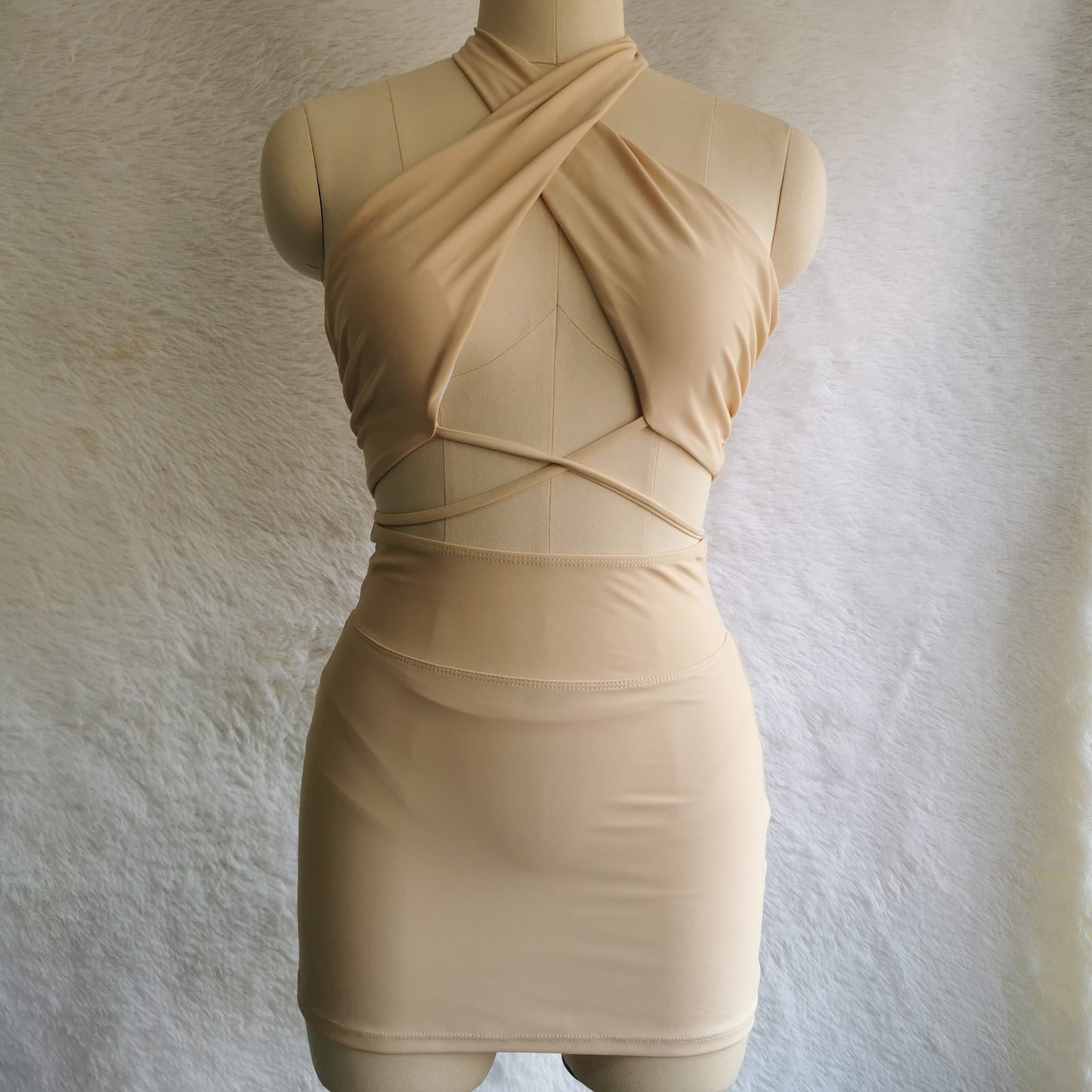 Women's European And American Solid Color Printed Swimsuit Bikini