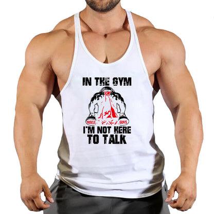 Débardeur d'été décontracté pour homme, chemise de sport à col rond, en forme de I, pour fitness