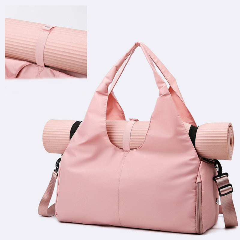 Sac de yoga pour femme, sac de sport, de fitness, séparation sèche et humide, grande capacité de rangement, sacs de voyage, peut contenir des tapis de yoga