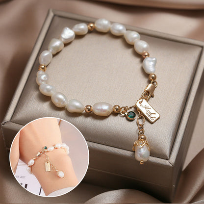 Magnifique bracelet avec perle et pierre , mode fashion pour femme
