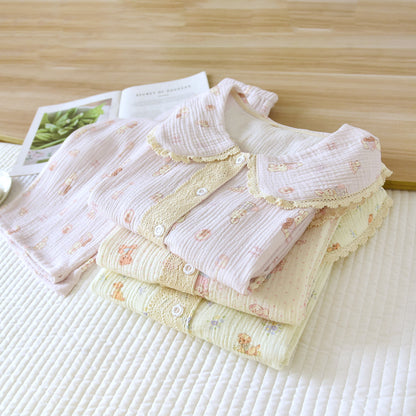 Pyjamas manche longue 2 pièce en cotton mode femmes