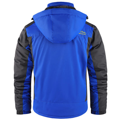 Fleece-lined Thick Jacket Men's Winter Mid-length Cotton-padded Coat