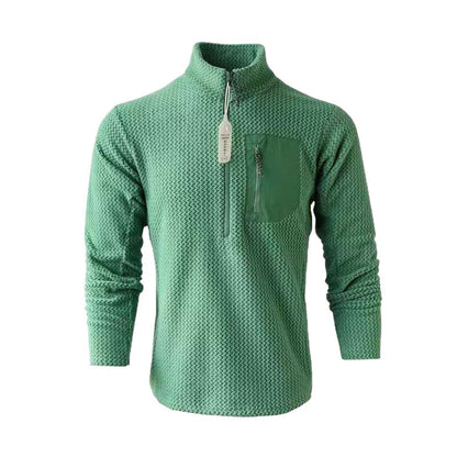 Spring And Autumn Outdoor Pullover High-end Wave Pattern Fleece Sweater