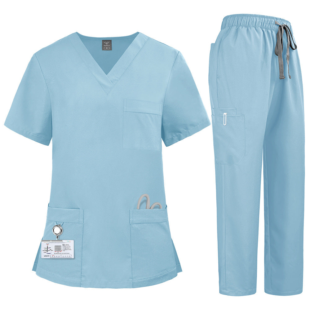 Women's Elastic Nurse Uniform Two-piece Set