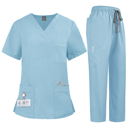 Women's Elastic Nurse Uniform Two-piece Set