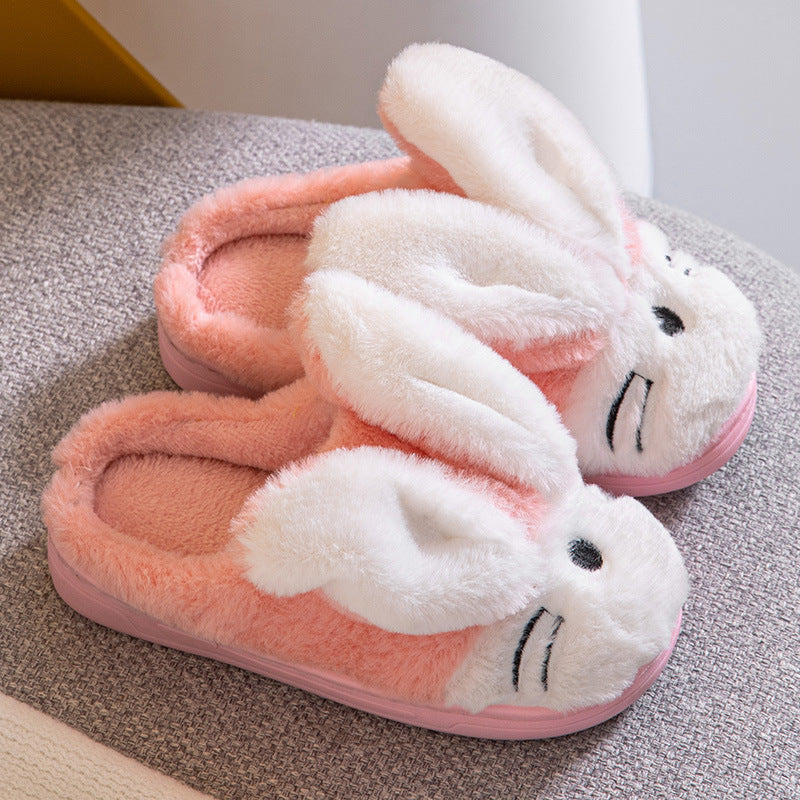 Chaussons chauds pour enfants en forme de lapin de dessin animé