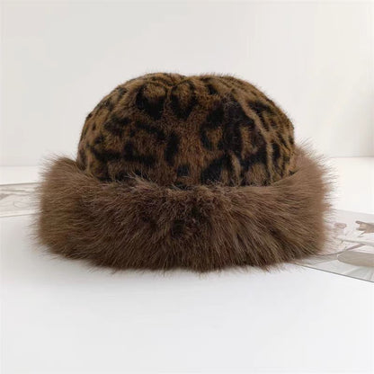 Leopard Print Mongolian Hat For Women