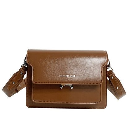 Sac à bandoulière simple en PU, petit format carré, tendance et décontracté. Plusieurs couleurs de disponible