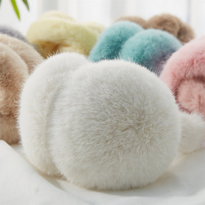 Fox-fur Ear Warmers For Warmth And Frost Protection