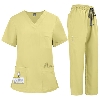 Women's Elastic Nurse Uniform Two-piece Set