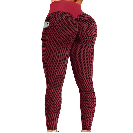 Pantalon de yoga Honeycomb Peach Hip Fitness