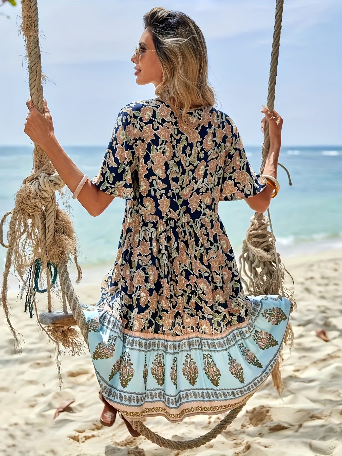 Robe imprimée élégante pour femme, personnalité tendance