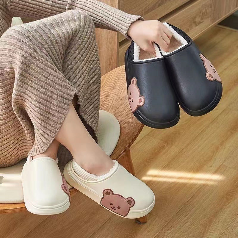 Chaussons d'hiver en peluche pour femme
