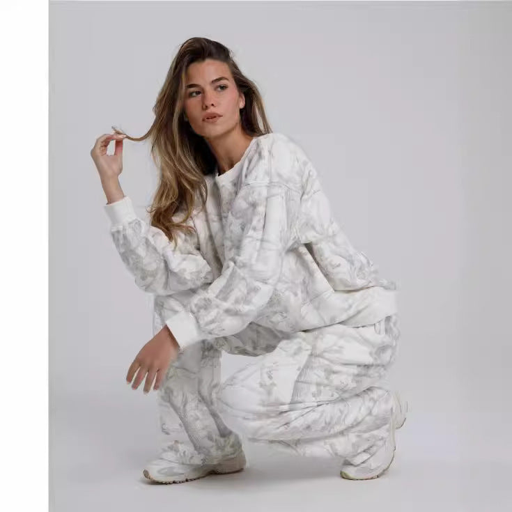 Notre ensemble 2 pièces style camouflage très cozy. Lousse et confortable ,une tenue a porté tout les jours ✨️
