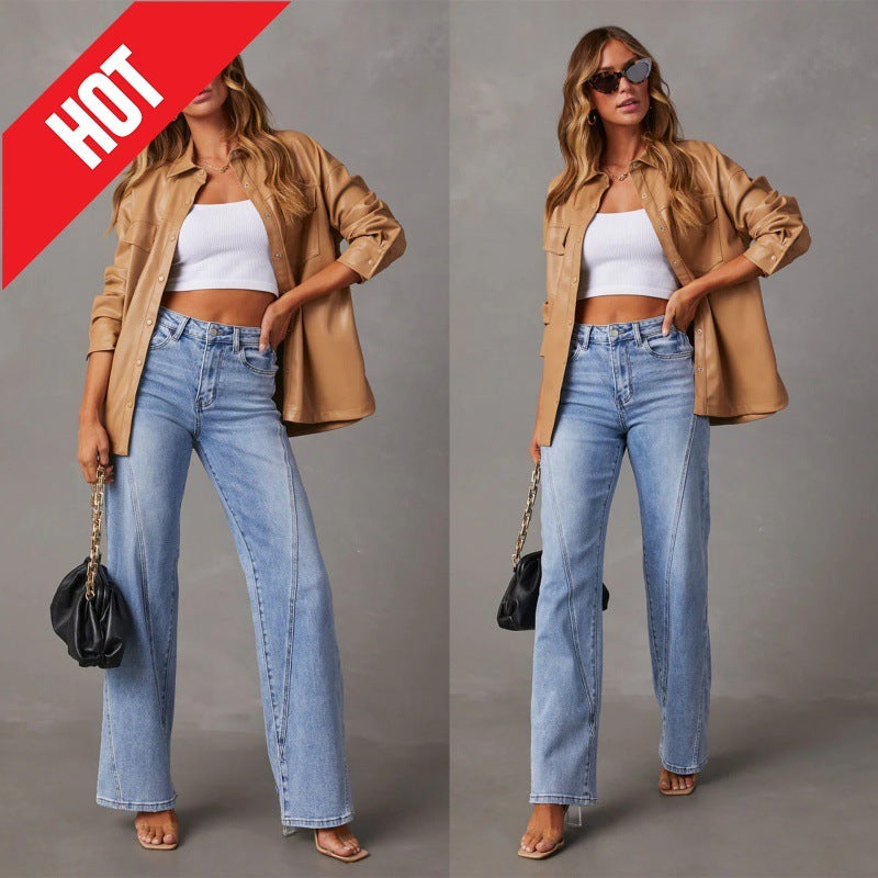 Jean large décontracté pour femme , élégante un jean qui vous met en valeur.