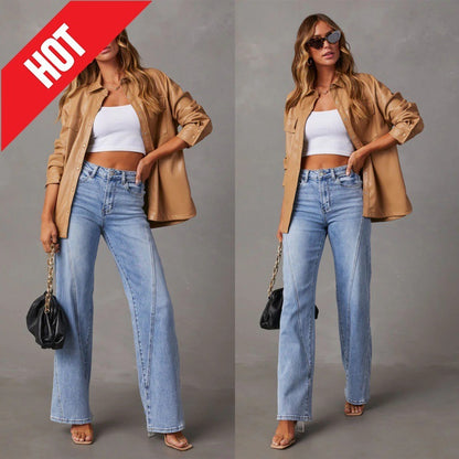 Jean large décontracté pour femme , élégante un jean qui vous met en valeur.