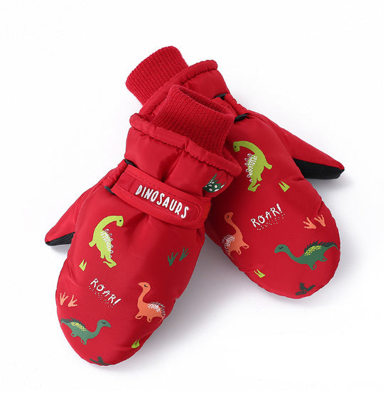 Mitaines Pour Enfants avec Motifs Dinosaures
