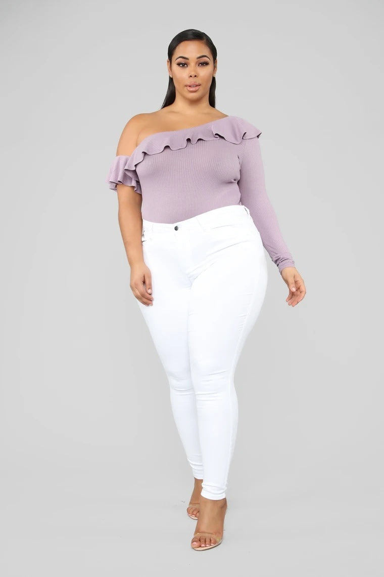 Pantalon skiny en denim élastique grande taille pour femme. Soyez confortable dans un jean aussi stylée madame.